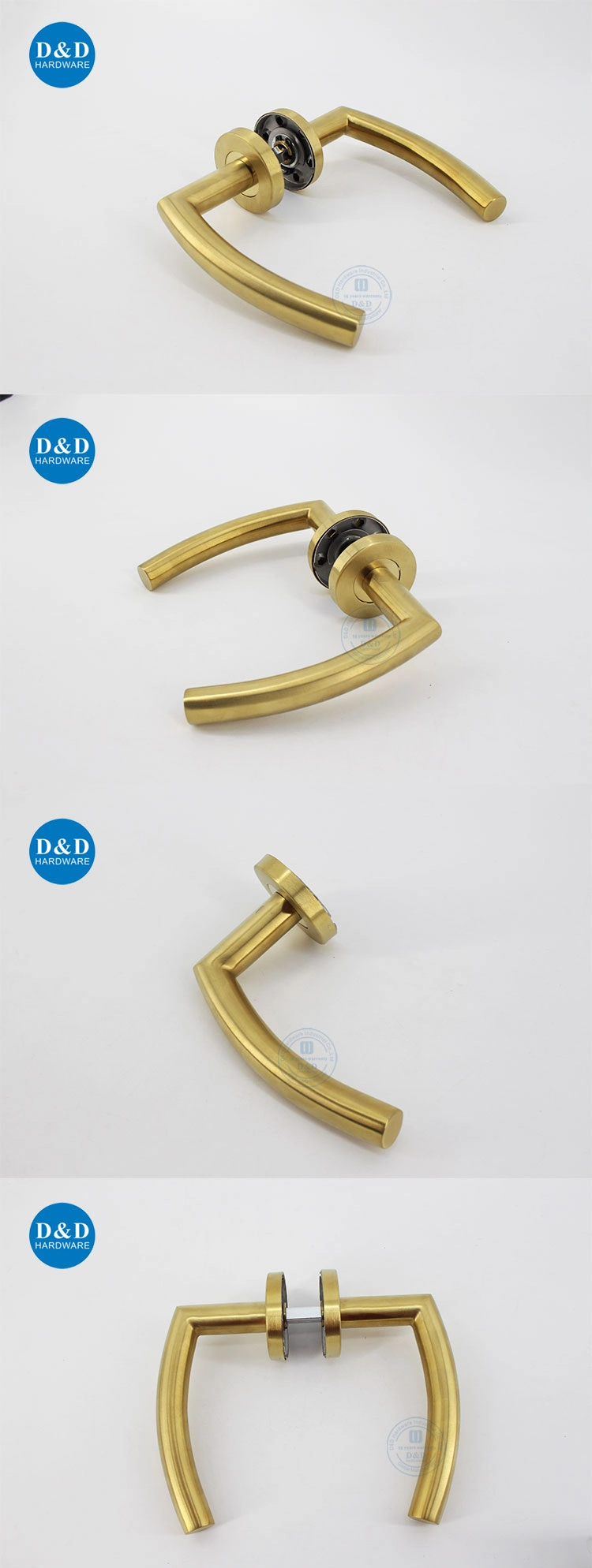 En1906 Stainless Steel Furniture Hardware Lock Lever Handle for Wood Door