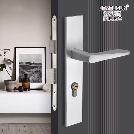 Fechadura de maçaneta de porta de material de zinco antigo por atacado com roseta