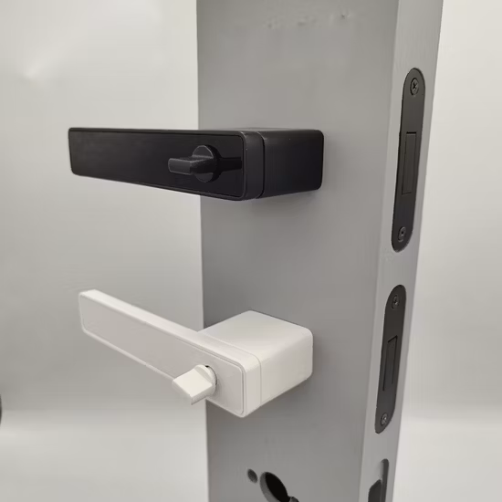 Últimas fechaduras de liga de zinco luxuosas maçanetas de couro modernas para portas internas